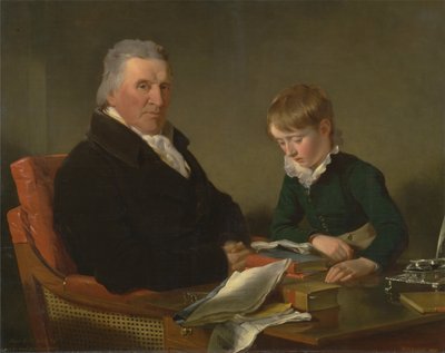 Francis Noel Clarke Mundy and His Grandson, William Mundy (1809) by Ramsay Richard Reinagle